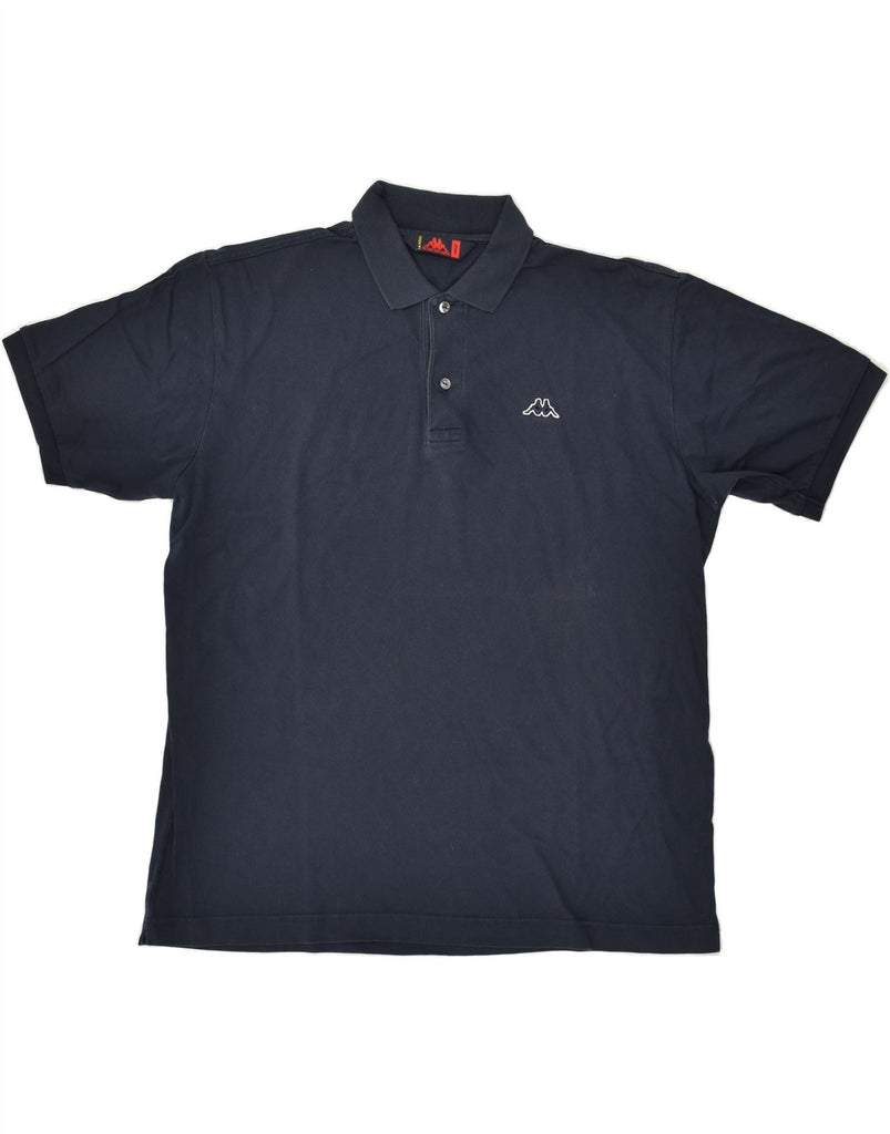 KAPPA Mens Polo Shirt Large Navy Blue Cotton | Vintage Kappa | Thrift | Second-Hand Kappa | Used Clothing | Messina Hembry 