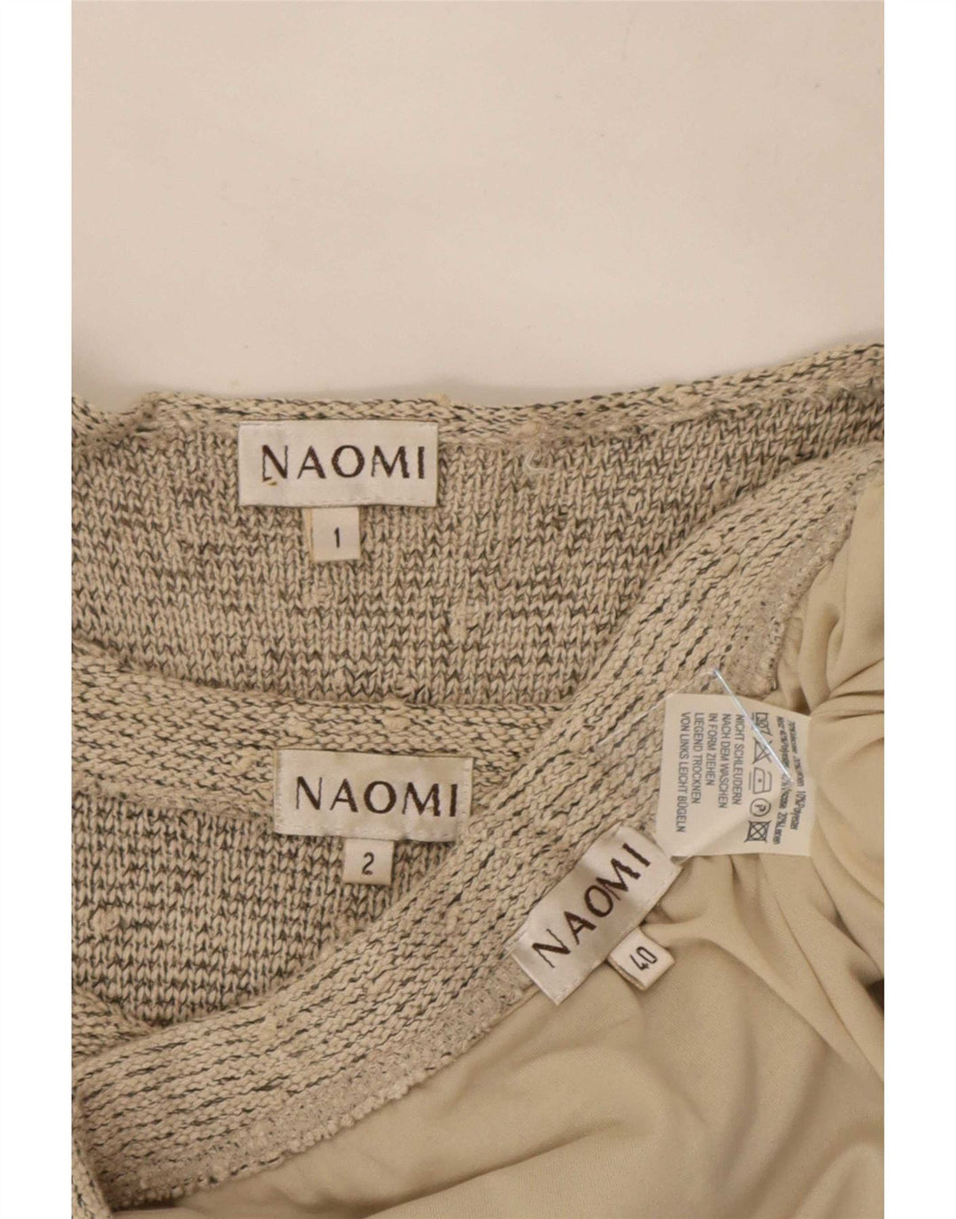 Naomi Womens 3 Piece Skirt Set EU 40 Medium W30 Grey Colourblock Viscose