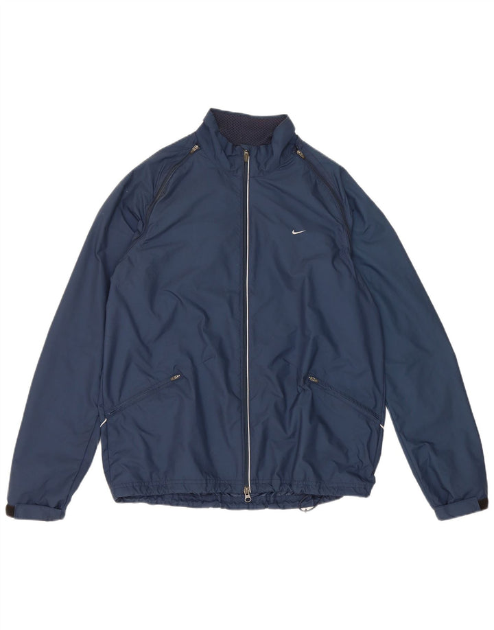 Nike Womens Tracksuit Top Jacket UK 14/16 Large Navy Blue