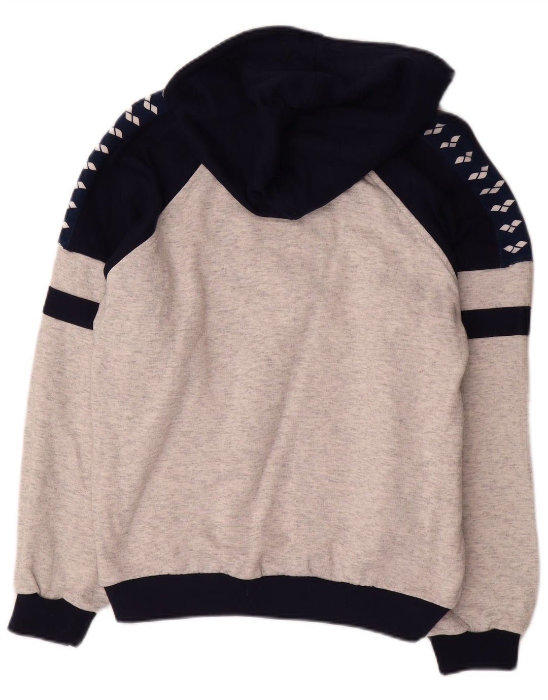Arena Womens Zip Hoodie Sweater UK 12 Medium Grey Colourblock