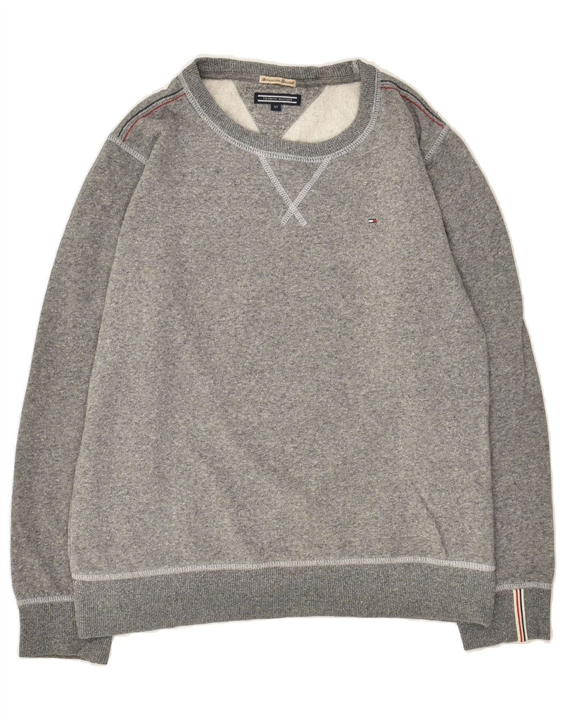 TOMMY HILFIGER Boys Sweatshirt Jumper 14-15 Years Grey Cotton | Vintage Tommy Hilfiger | Thrift | Second-Hand Tommy Hilfiger | Used Clothing | Messina Hembry 