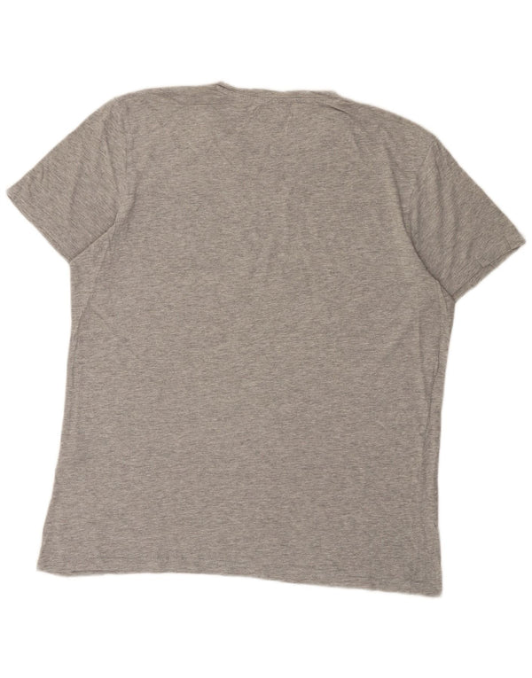 Jack & Jones Mens Graphic T-Shirt Top XL Grey Cotton