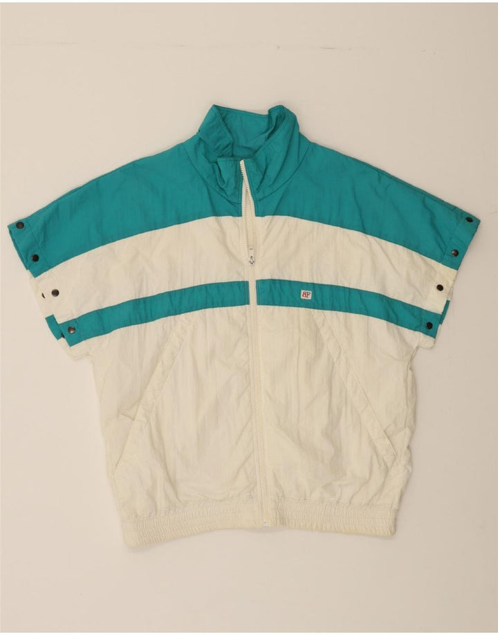 BELFE Womens Tracksuit Top Jacket IT 46 Large Off White Colourblock Vintage Belfe and Second-Hand Belfe from Messina Hembry 