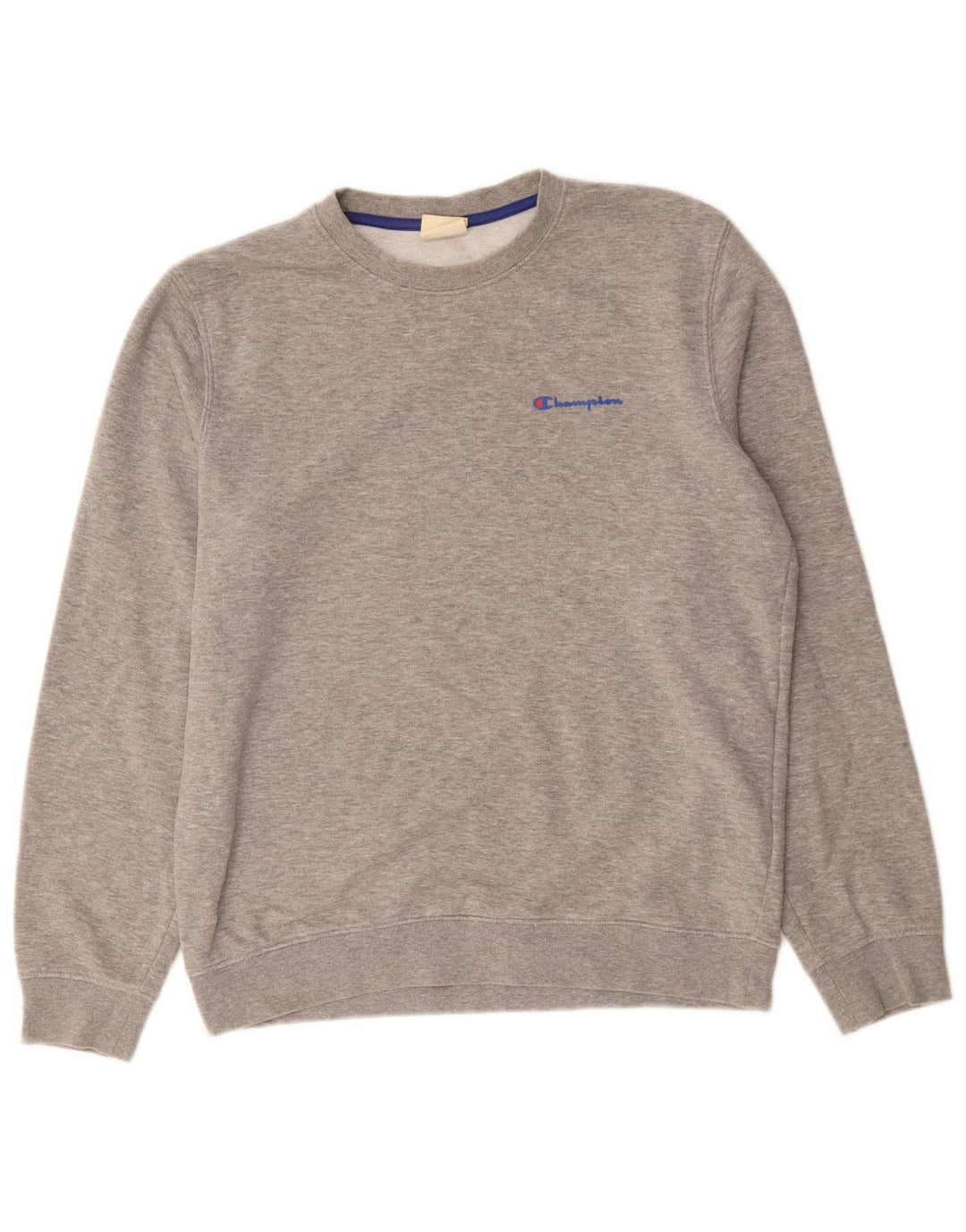 Champion Mens Sweatshirt Jumper Medium Grey Flecked Cotton