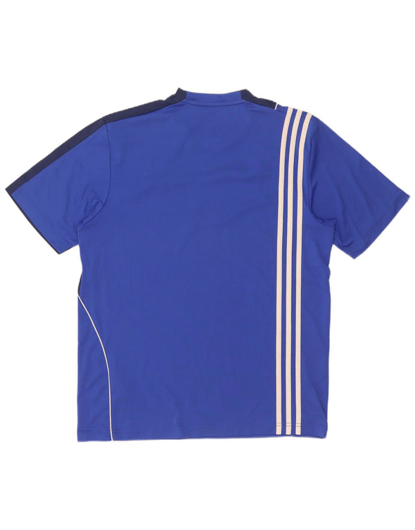 Adidas Mens Climalite Graphic T-Shirt Top UK 40/42 Medium Blue Colourblock