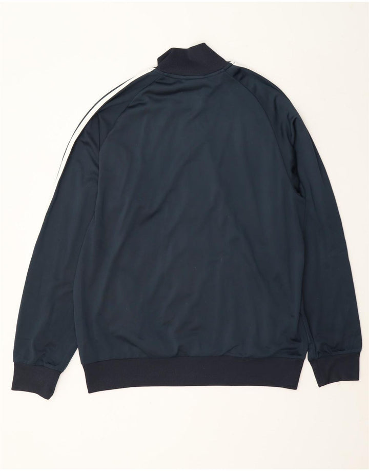 Adidas Mens Tracksuit Top Jacket Medium Navy Blue Polyester