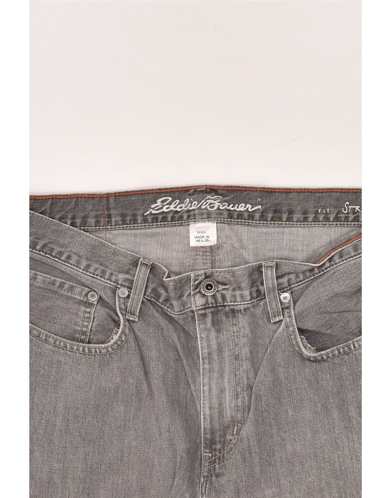 EDDIE BAUER Mens Straight Jeans W34 L30 Grey Cotton | Vintage Eddie Bauer | Thrift | Second-Hand Eddie Bauer | Used Clothing | Messina Hembry 