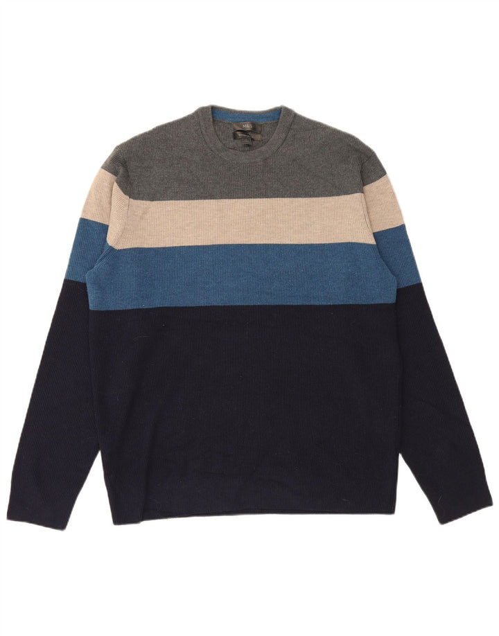 Marks & Spencer Mens Crew Neck Jumper Sweater Large Multicoloured