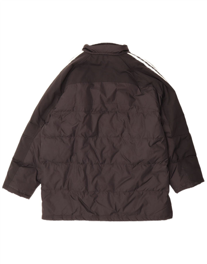 Adidas Mens Padded Jacket UK 40 Large Black Colourblock Polyester