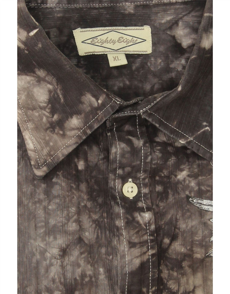 VINTAGE Mens Graphic Shirt XL Grey Tie Dye Cotton Vintage Vintage and Second-Hand Vintage from Messina Hembry 