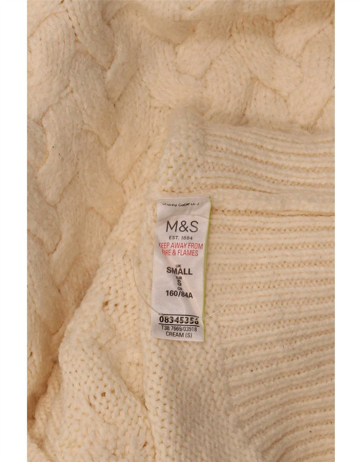 Marks & Spencer Womens Turtle Neck Jumper Sweater UK 10 Small Beige