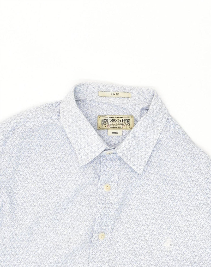 MARLBORO CLASSICS Mens Slim Fit Crazy Pattern Shirt Small Blue Cotton | Vintage Marlboro Classics | Thrift | Second-Hand Marlboro Classics | Used Clothing | Messina Hembry 