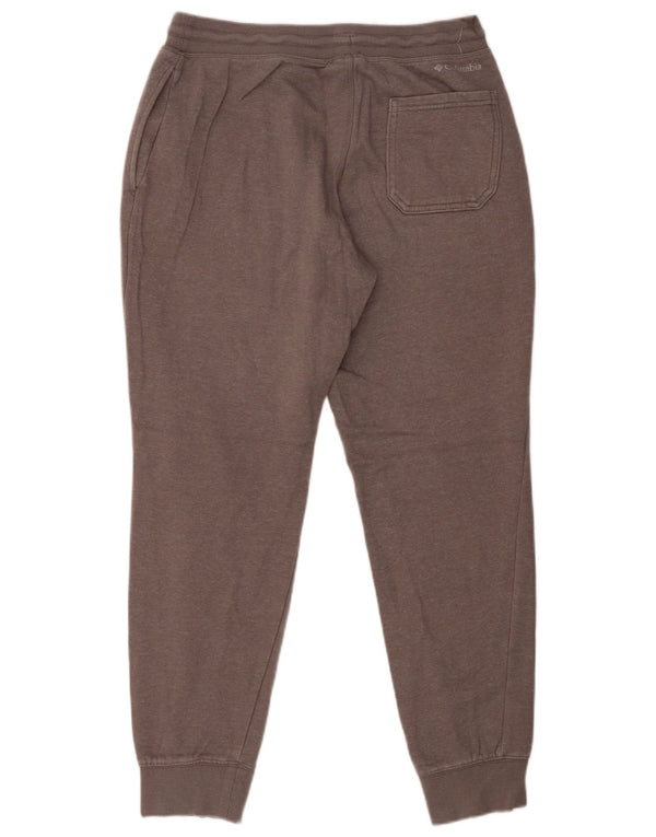 Columbia Womens Graphic Tracksuit Trousers Joggers UK 14 Medium Grey Cotton