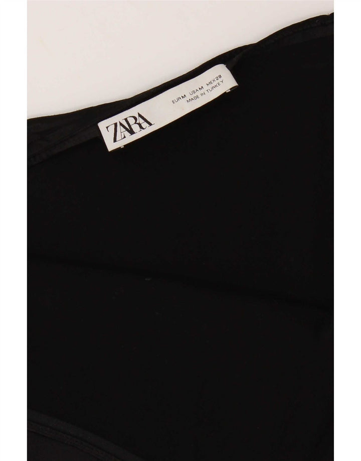 Zara Womens A-Line Skirt Medium W28 Black Viscose