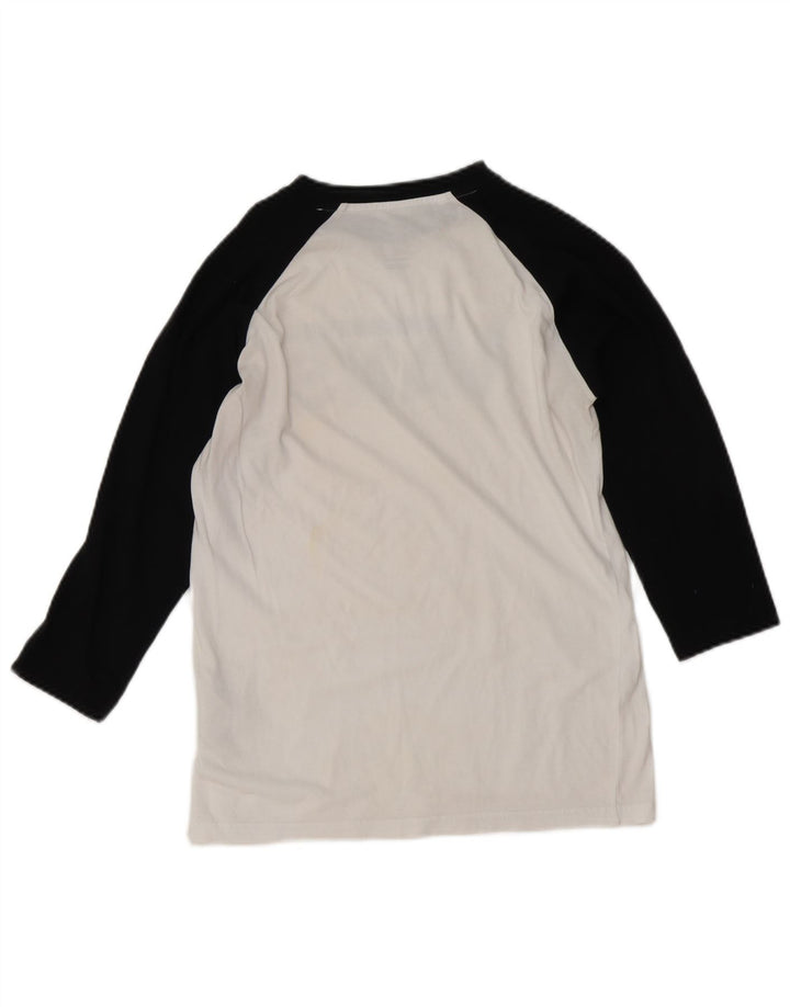 Vans Boys Graphic Top 3/4 Sleeve 12-13 Years Large White Colourblock