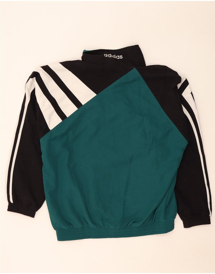 Adidas Mens Graphic Tracksuit Top Jacket XL Green Colourblock Polyester