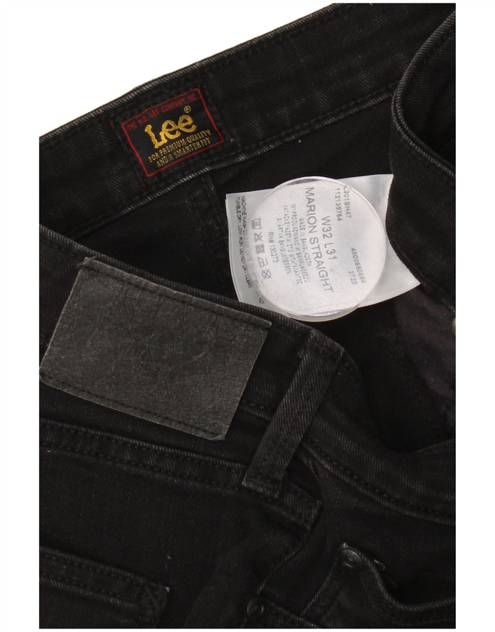 Lee Womens Marion Straight Jeans W32 L31 Black Cotton