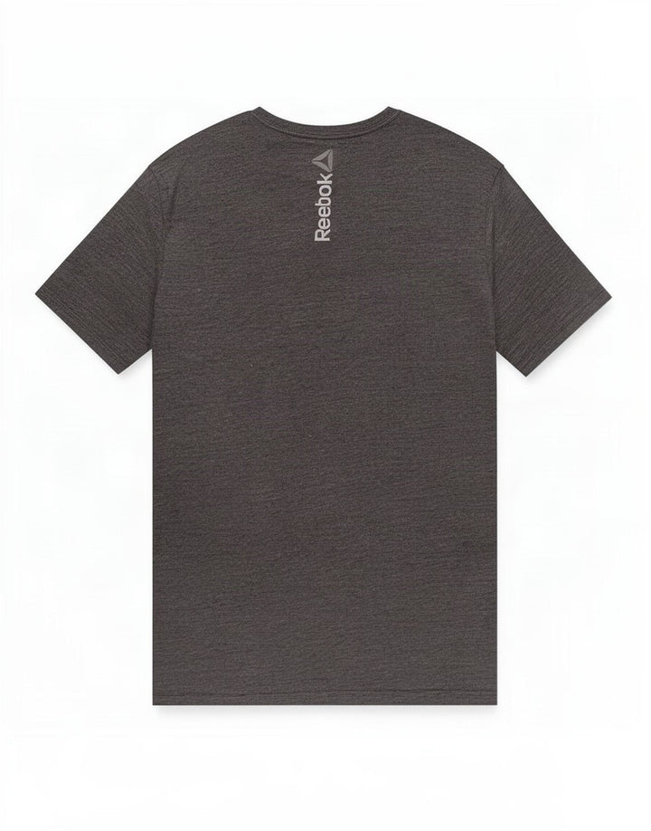 Reebok Mens Graphic T-Shirt Top Large Grey Polyester
