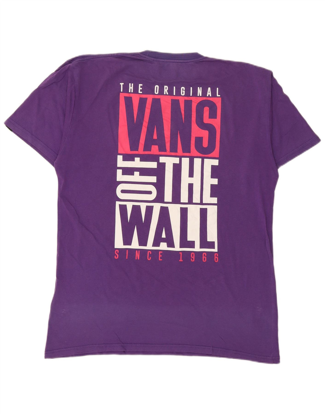Vans Mens Classic Fit Graphic T-Shirt Top Large Purple Cotton