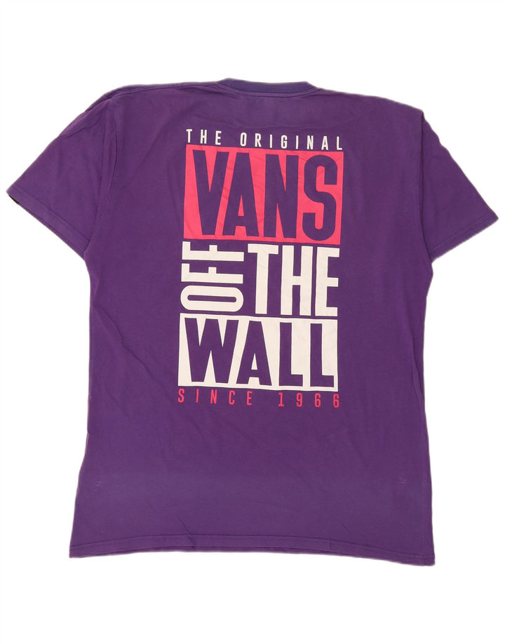 Vans Mens Classic Fit Graphic T-Shirt Top Large Purple Cotton