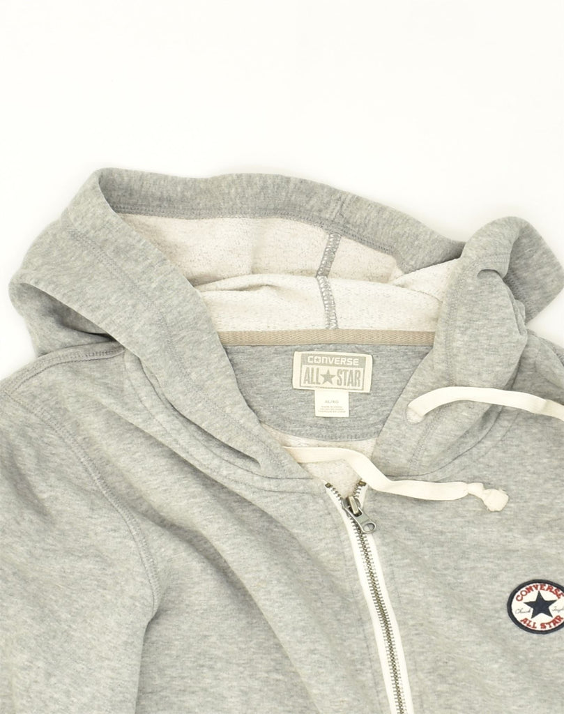 CONVERSE Womens Zip Hoodie Sweater UK 18 XL Grey Cotton | Vintage Converse | Thrift | Second-Hand Converse | Used Clothing | Messina Hembry 