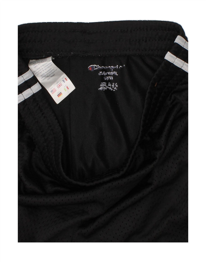 CHAMPION Boys Sport Shorts 10-11 Years  Black Polyester Vintage Champion and Second-Hand Champion from Messina Hembry 