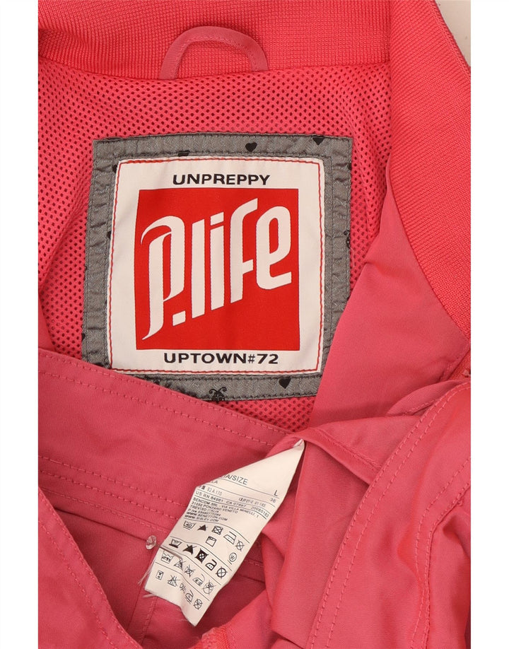Playlife Womens Bomber Jacket UK 16 Large Pink Polyamide