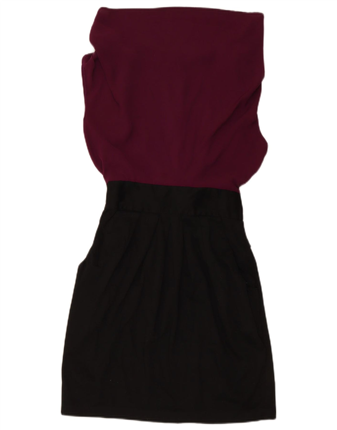 CLOSET Womens Sleeveless Sheath Dress UK 10 Small Black Colourblock Cotton