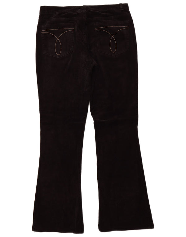 Calvin Klein Womens Corduroy Trousers US 13 Large W34 L32 Black Cotton