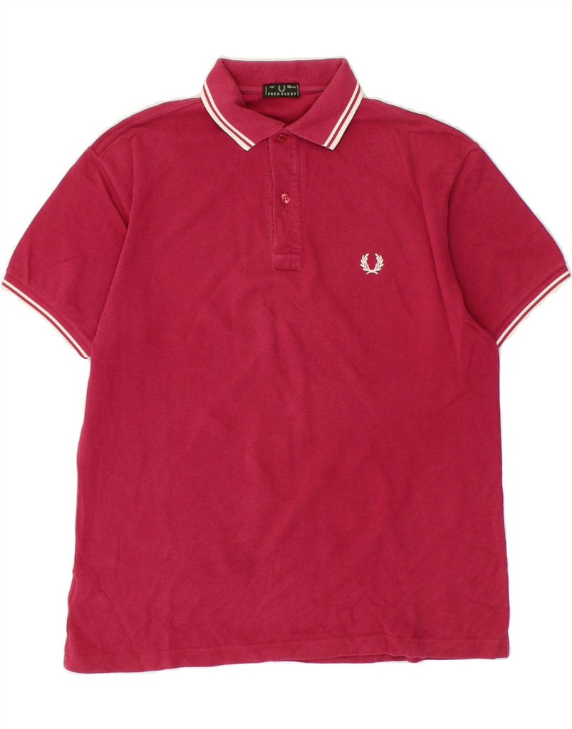 FRED PERRY Boys Polo Shirt 15-16 Years Pink Cotton Vintage Fred Perry and Second-Hand Fred Perry from Messina Hembry 