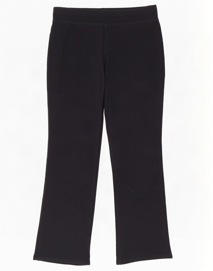 Marks & Spencer Womens Tracksuit Trousers UK 16 Large Black Cotton
