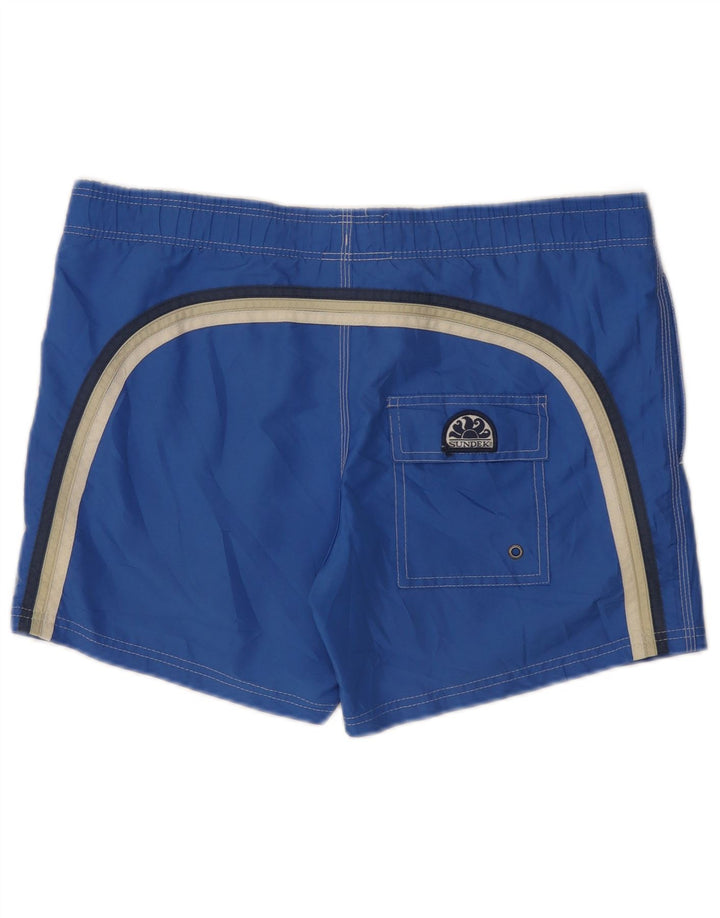 Sundek Mens Swimming Shorts Large Blue Colourblock