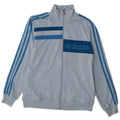 Adidas Boys Graphic Tracksuit Top Jacket 13-14 Years Large Blue Colourblock