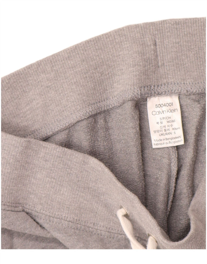Calvin Klein Womens Graphic Tracksuit Trousers Joggers UK 10 Small Grey