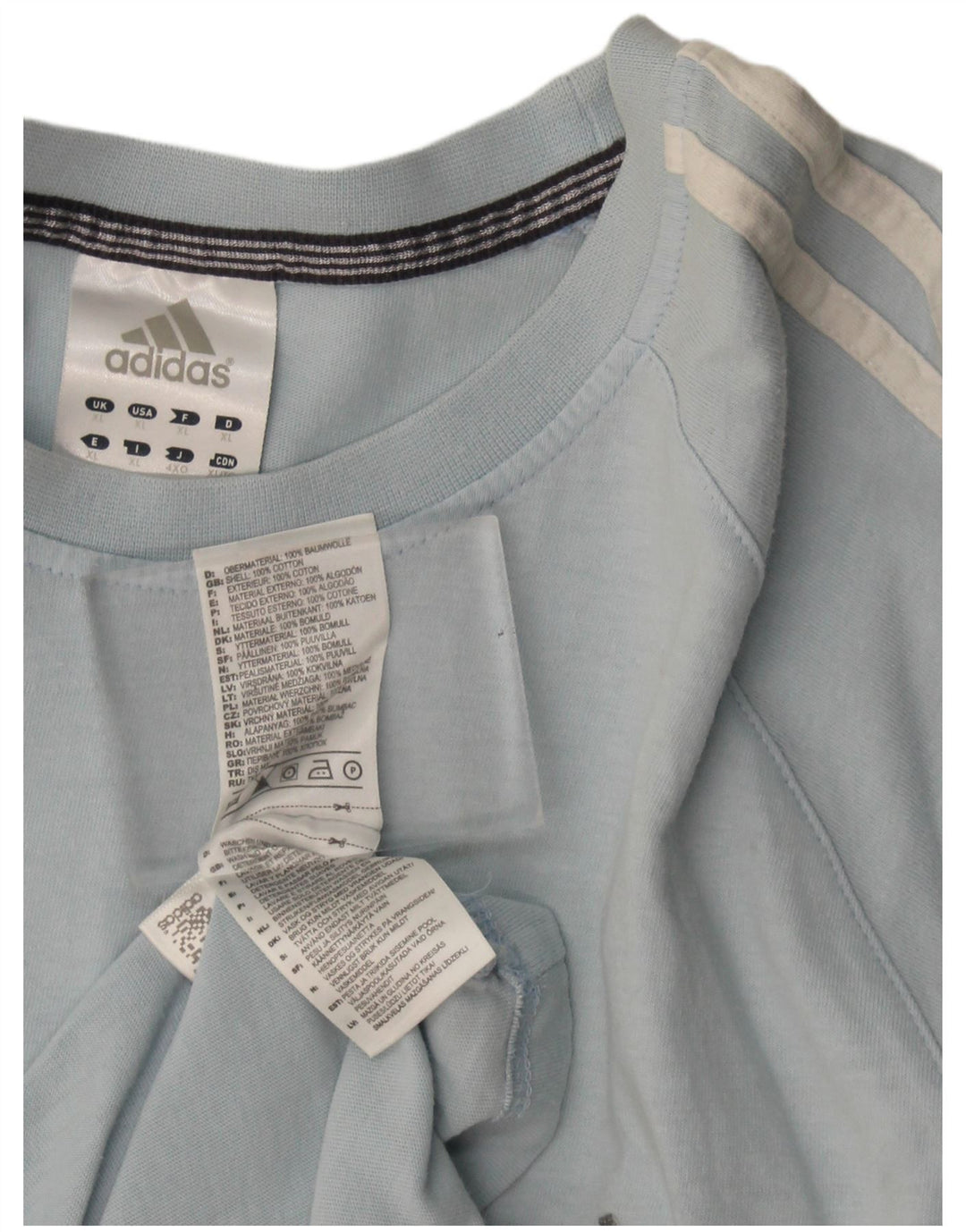 Adidas Mens T-Shirt Top XL Blue Cotton
