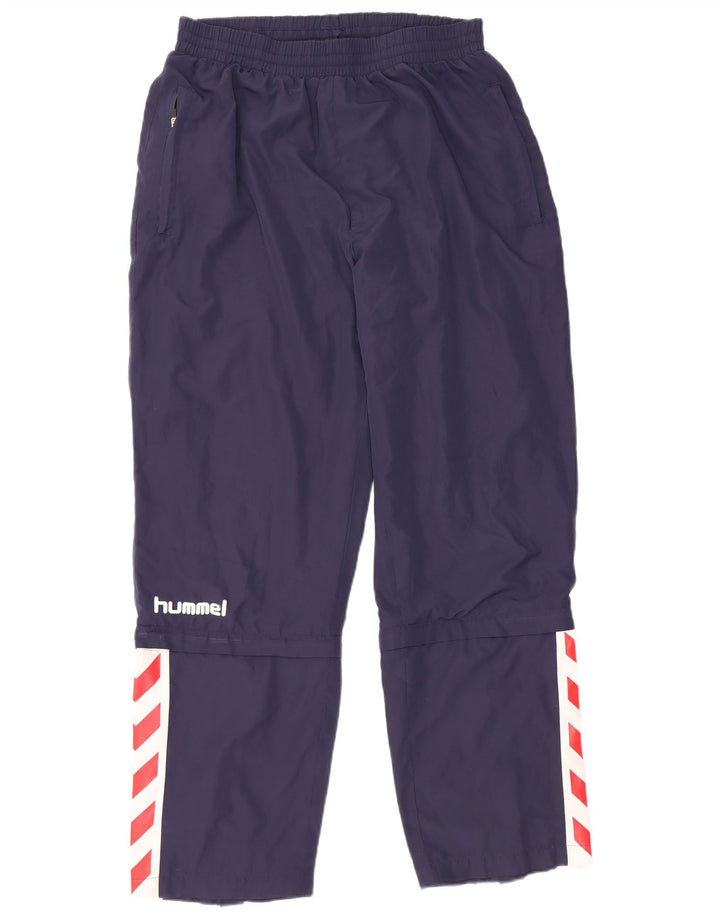 HUMMEL Mens Tracksuit Trousers Large  Navy Blue Colourblock