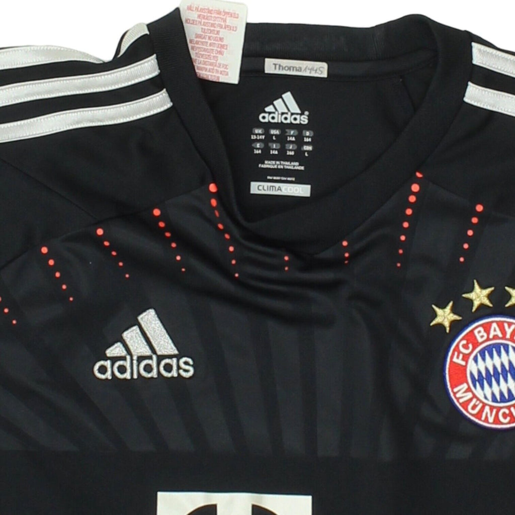 Bayern Munich 2012-13 Adidas Boys Black Third Shirt | Football Sportswear VTG | Vintage Messina Hembry | Thrift | Second-Hand Messina Hembry | Used Clothing | Messina Hembry 