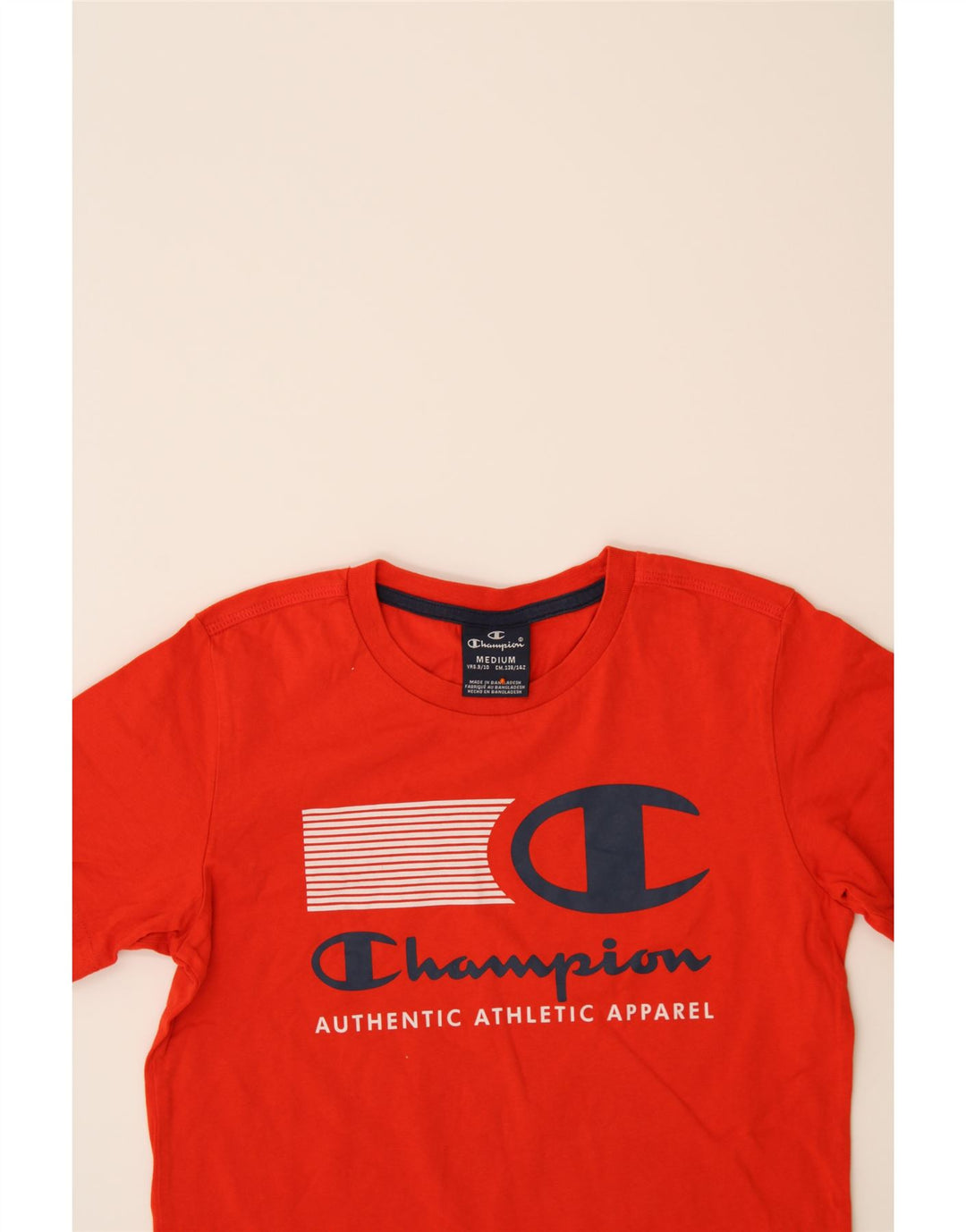 CHAMPION Boys Graphic T-Shirt Top 9-10 Years Medium Red Cotton Vintage Champion and Second-Hand Champion from Messina Hembry 
