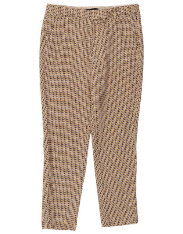 Marks & Spencer Womens Abstract Pattern Cropped Trousers UK 12 Medium W30 L
