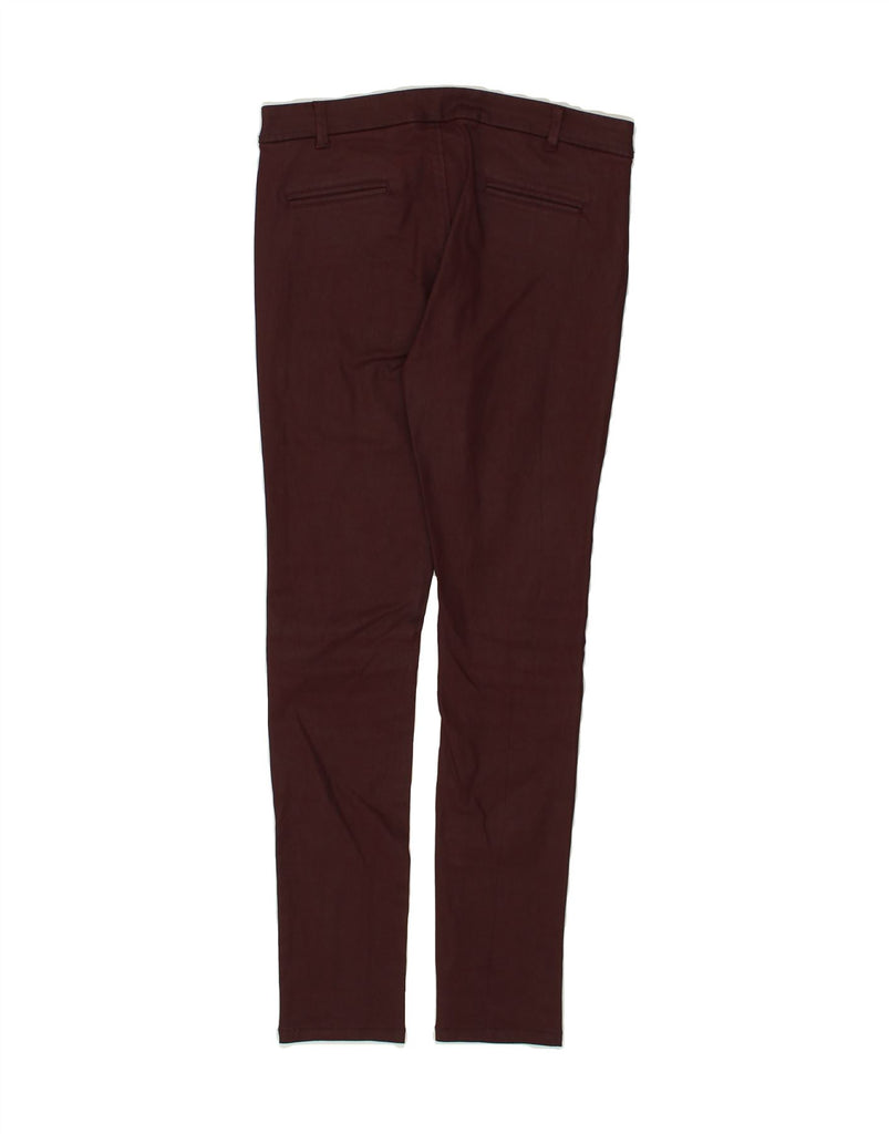 MASSIMO DUTTI Womens Skinny Casual Trousers EU 36 XS W30 L29 Burgundy | Vintage Massimo Dutti | Thrift | Second-Hand Massimo Dutti | Used Clothing | Messina Hembry 