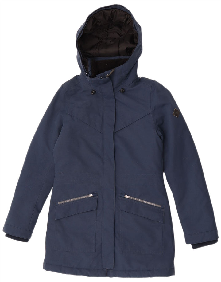 O'Neill Womens Hooded Windbreaker Coat UK 10 Small Navy Blue Polyester