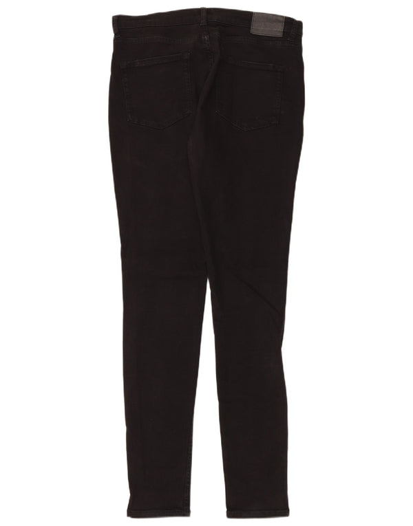 French Connection Womens Skinny Jeans UK 14 Large W34 L32 Black Cotton