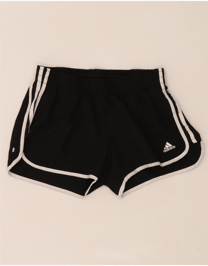 Adidas Womens Primegreen Sport Shorts UK 14 Medium Black Polyester