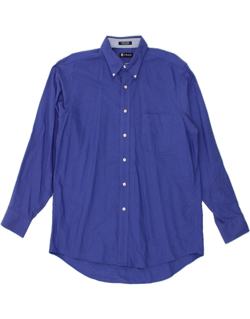 CHAPS Mens Classic Fit Shirt Size 16/16 1/2  Large Blue Cotton Vintage Chaps and Second-Hand Chaps from Messina Hembry 