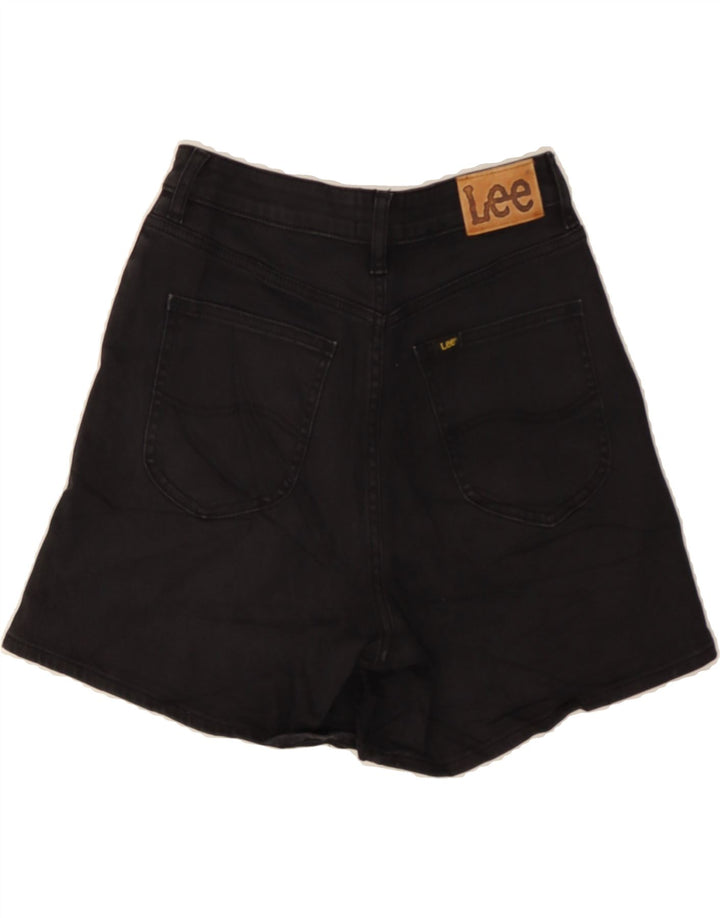 LEE Womens High Waist Denim Shorts US 8 Medium W26  Black Cotton Vintage Lee and Second-Hand Lee from Messina Hembry 