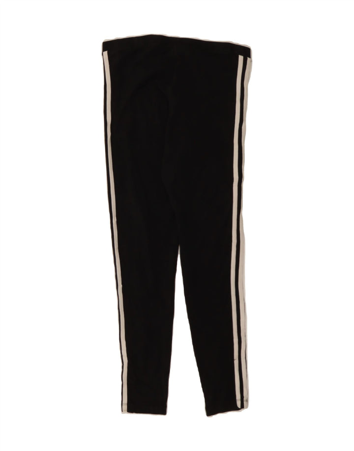 ADIDAS Womens Leggings UK 14 Medium Black Cotton Vintage Adidas and Second-Hand Adidas from Messina Hembry 