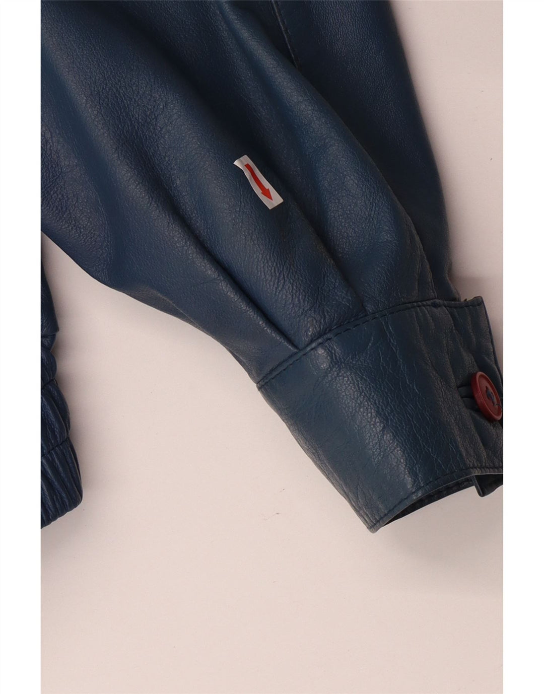 VINTAGE Mens Military Leather Jacket IT 52 XL Blue Leather