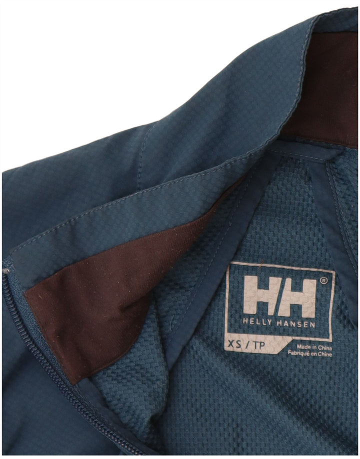 HELLY HANSEN Womens Rain Jacket UK 6 XS Blue Polyester