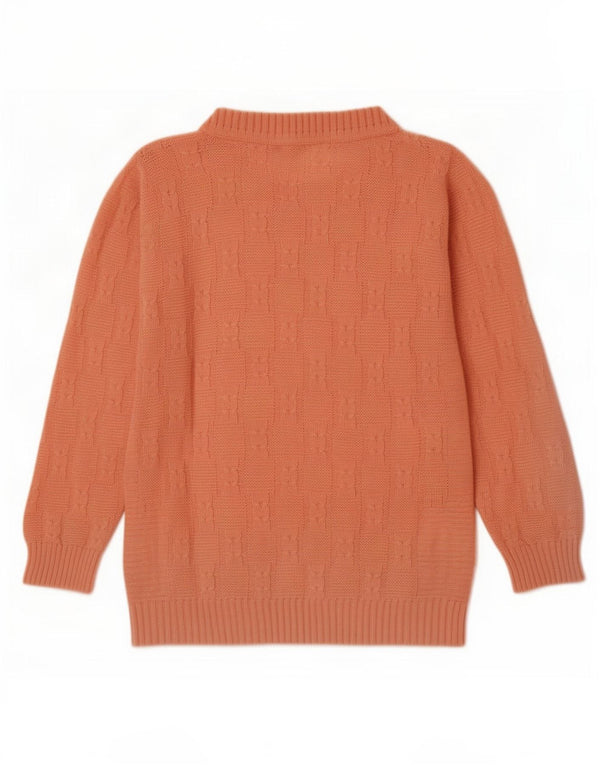 Vintage Womens Boat Neck Jumper Sweater UK 14 Medium Pink