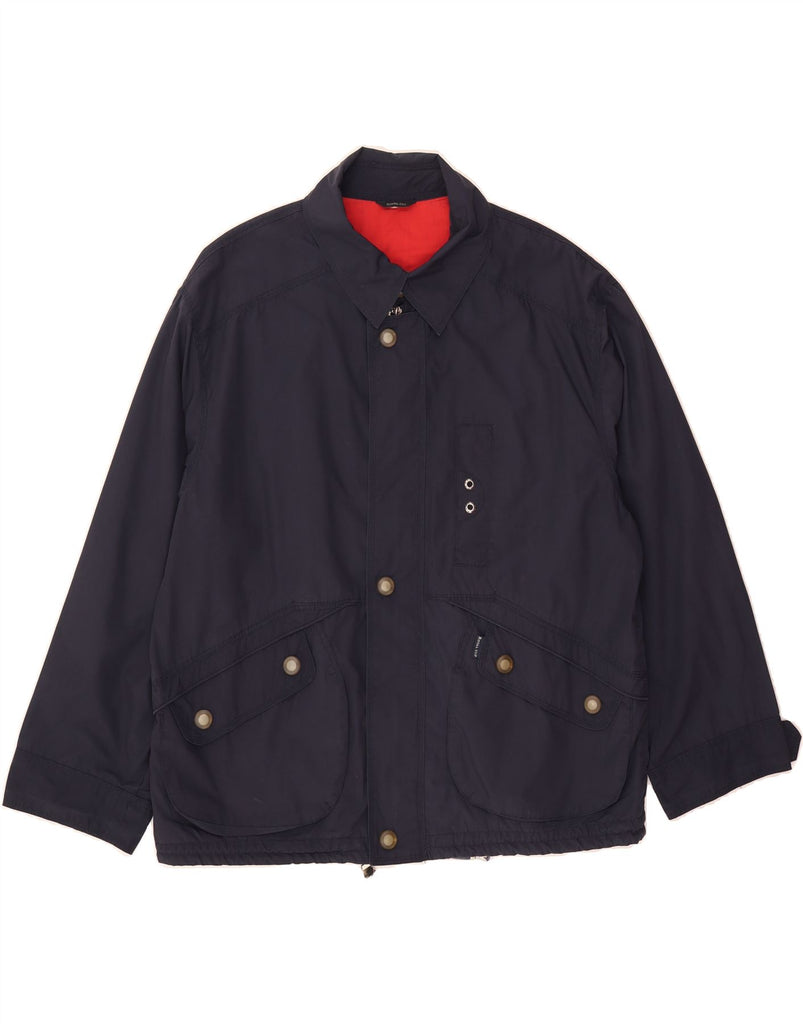 VINTAGE Mens Windbreaker Jacket UK 40 Large Navy Blue Vintage Vintage and Second-Hand Vintage from Messina Hembry 